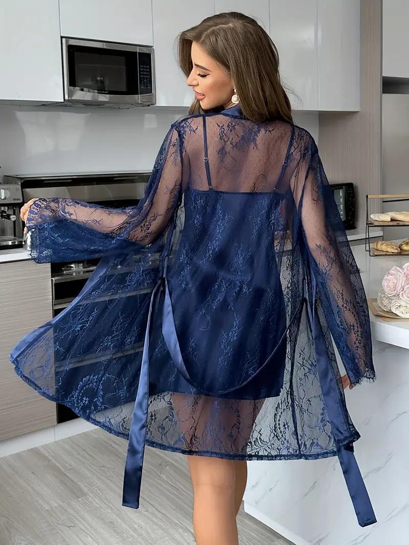Luxurious Blue Silk Nightwear Set - Light Weight & Comfortable