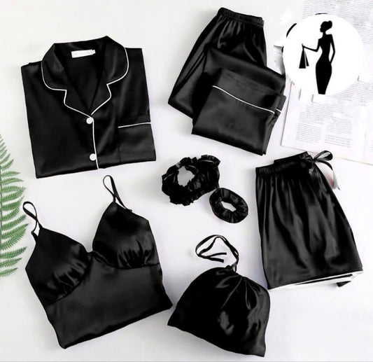 Elegant Black Silk Lace Camisole Set - 1 Pcs Lightweight Comfort